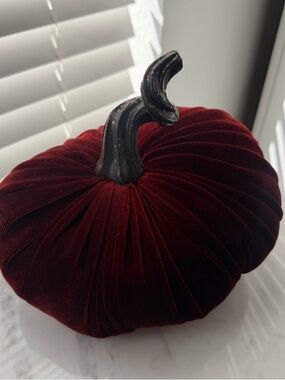 NWOT “Hobby Lobby” Velvet Decorative Orange Pumpkin